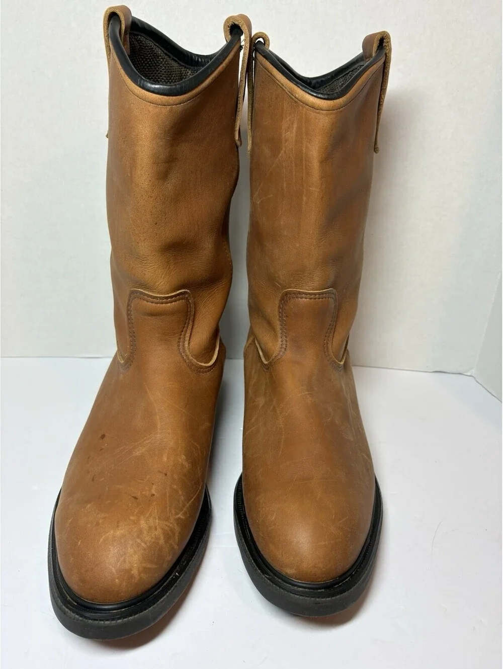 Red Wing 1105 Pecos Men’s Size 13 EE Brown Leather Soft Toe Pull On Work Boots.